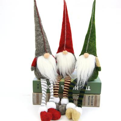 China Christamas Home Decor Gnome Plush | Christmas Decorations Long Leg Striped Rudolf Faceless Doll Elf Hotel Shopping Decoration Socks Decoration for sale