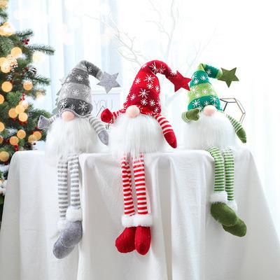 China Glowing Fabric Gnome Plush | 3pcs Christmas Decoration Plush Glowing Long Legged Dwarf Doll Ornaments Children's Faceless Rudolph Gifts for sale