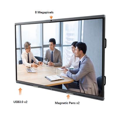 China Best Selling School /classroom/ Conference 65 75 86 Screens Touch 4K Interactive Camera Smart Boards Flat Panels Whiteboard for sale