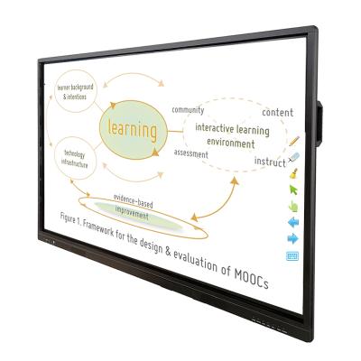 China Interactive school /classroom/ conference meeting best 55 65 75 inch classroom panel digital TOUCH SCREEN LCD SHOW smart TV panel for sale