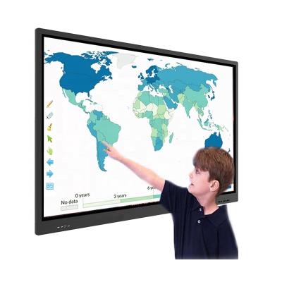 China IR interactive flat panel for multi touch screen monitor chinese factory conference /classroom/ school whiteboard TV smart price 65