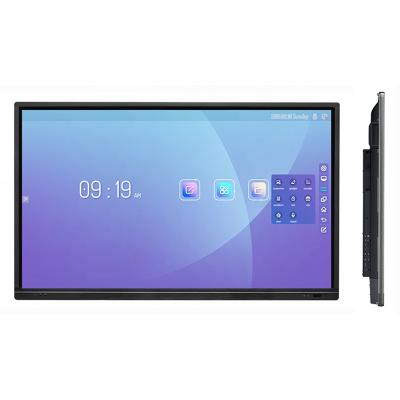 China IR Interactive Flat Panel for School /classroom/ Conference Top Digital Led Touch Screen Android Pizarra Interactive Whiteboard IR 4K 55 Panel for sale