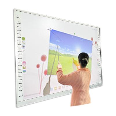 China Interactive touch board for conference /classroom/ interactive school high quality smart touch screen all in one whiteboard ribbon IR/infrared touch 10 points USB 2.0/3.0 26 85inches for sale