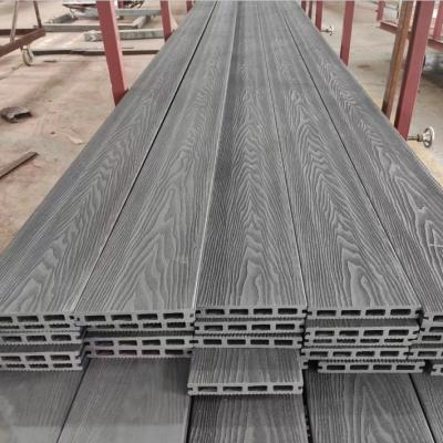 China Environmental Friendly Wpc Decking 2022 Flooring, Wood Plastic Composite Pe Antiseptic Wood Exterior Decking Flooring 140*25mm for sale