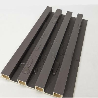 China Factory Decor Wood PVC Cladding Wall Panel Environmentally Friendly Good Quality Indoor Plastic Composite Cladding Wpc Fluted Interior Wall Panel for sale