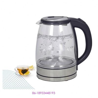 China New Wholesale 360 ​​Degree Base Rotation Hotel Electric Kettles With Tray Set Ce Cb Glass Kettle Water Pot for sale