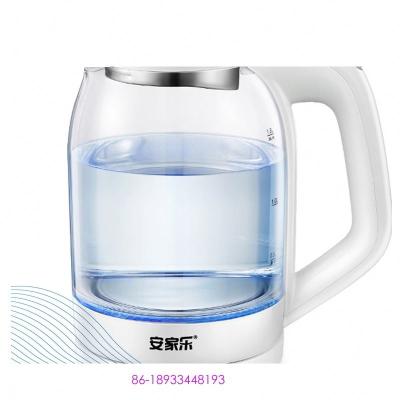 China 360 Degree Rotation Low Electric Kettle Glass Commercial Electric Water Kettle With Thermostat Function for sale