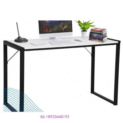 China Convertible Study Desk for Home Office Simple Design Computer Desk Writing Table Metal Frame Modern Wood Study Table Table for sale