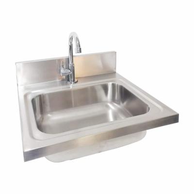 China Restaurant canteen hotel food shop kitlalong solid SUS 304 stainless steel hand free knee operated modular hand wash sink hospital hand sink for sale