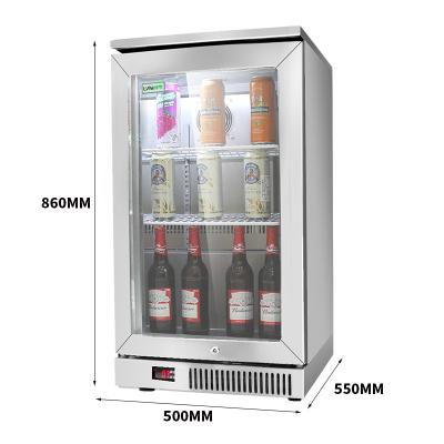 China Customizable Drinks Table Type Fridge Beer Freezer Bar Freezer Stainless Steel KTV Refrigerated Display Freezer Under Counter Bar for sale