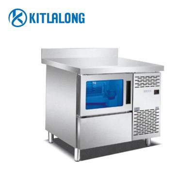 China Hotel Kitlalong Stainless Steel Ice Maker 200kg Commercial Cube Ice Maker Portable 60 80 100kg Ice Maker for sale