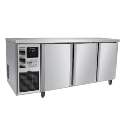 China Single-Temperature Three Door Freezer Hotel Restaurant Commercial Kitchen Support Equipment Refrigerated Meat Steak With Sliding Drawer Door for sale