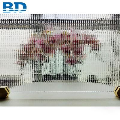 China Modern Home Decoration Customized Service Texture Glass Panel Door Window Patterned Glass Mirror for sale