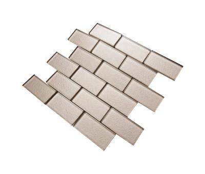 China Wall Decoration Custom Colored Recycled Glass Subway Tile Backsplash for sale