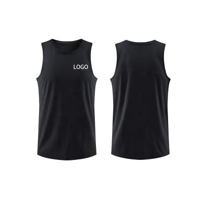 China New Design Solid Color Summer Sports Sleeveless Gym Anti-pilling Running Vest For Men Fitness Vests Beach Tops for sale