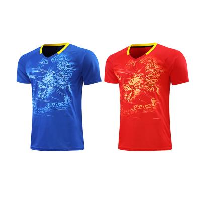 China newest fashionable 100%polyester badminton uniforms back oem fashion badminton singlet sports clothes for sale