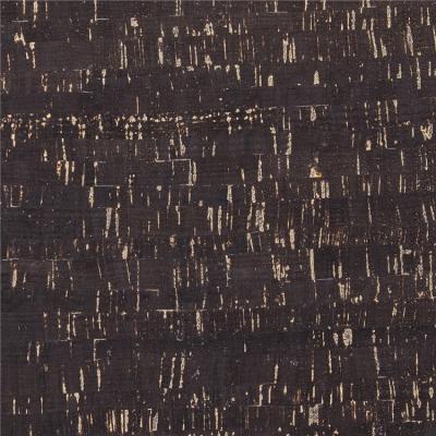 China ZT09-01114 Anti-rust Gilding Golden Renewable Natural Cork Fabric Black Color Cork Textile Vegan Cork Sheet For USA Market for sale