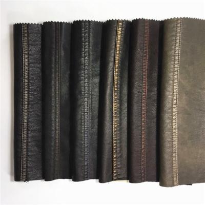 China ZT12-102005 Vintage Abrasion-resistant Look Effect Pu Brushing Leather Material For Clothes, Coat And Jacket for sale