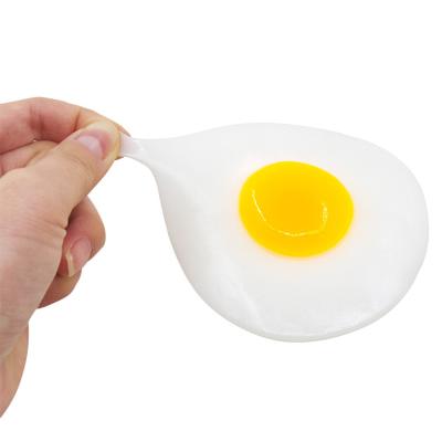 China Eco - Friendly Decompression Tpr Egg Toys Factory Stock Product Poached Egg Decompression Abreactive Free Fried Squeeze Tpr Soft Egg Toys for sale