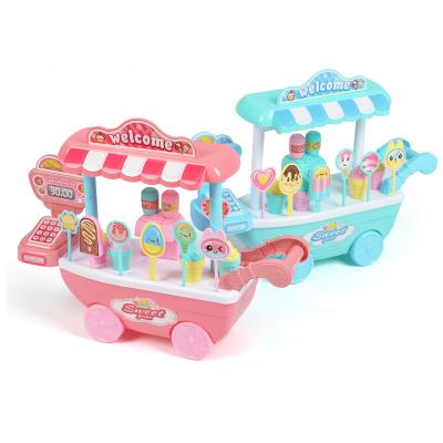 China Diy Toys Children's Toys Candy Car Toy Car Ice Cream Trolley Game Room Boy Girl Educational Toy Eco-friendly Material for sale