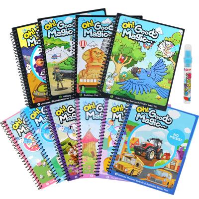 China Reusable Kids Water Drawing Books Toys Magic Water Drawing Book New With Water Pen for sale