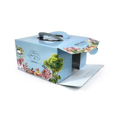 China Free Sample Materials Free Sample Recycled Transparent Cake Boxes Food Packaging Paper Containers With PET Window From Popular Cake Paper Packaging 2121 for sale