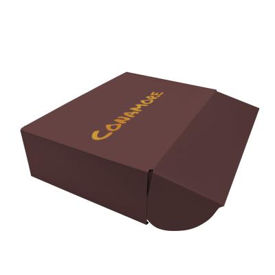 China Custom Logo Recyclable Luxury Magnetic Closure Black Flat Foldable Paper Gift Boxes Printed Recycled Cardboard Packaging for sale