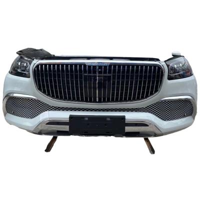 China Plastic Used For Mercedes Benz GLS480 MAYBACH Front Security Kit Car One Style Body Kit Set With Grill Side Bumper Main Skirts for sale