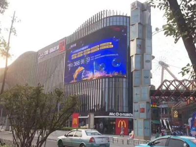 China Outdoor P3.91 Curtain Window Glass Tv Fixed Installation LED Display Transparent for sale