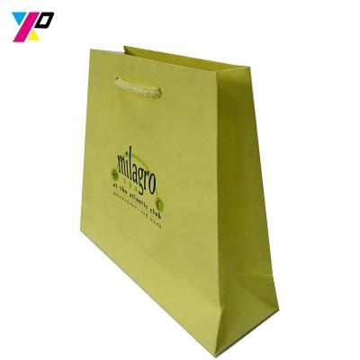 China Recyclable Unique Irregular Trapezoid Shopping Paper Bags With PP Rope Handle for sale