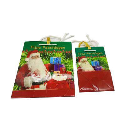 China Christmas Recyclable High Quality Wholesale Foldable Bag Handmade Gift Paper Shopping for sale