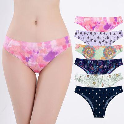 China High Quality Antibacterial Fast Delivery 23 Colors Flowers Print Quick Dry Seamless Panties Culott Femme Plus Size Underwear for sale