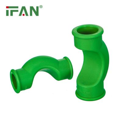 China Anti-corrosion IFAN Green Korea Hyosung Raw Materials PPR Pipe Fittings Crossover PPR Plastic Fitting for sale