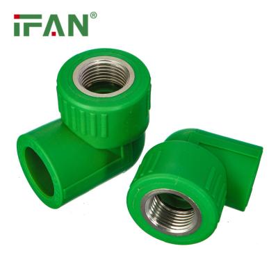 China Water Pipe System IFAN Factory Korea Hyosung Materials 90 Degree Female Thread Elbow Plastic PPR Water Pipe Fittings for sale