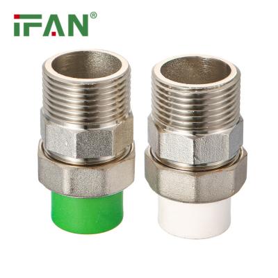 China Water Pipe System IFAN Custom OEM PPR Fittings Plastic Male Thread Union PPR Fittings For Hot And Cold Water for sale