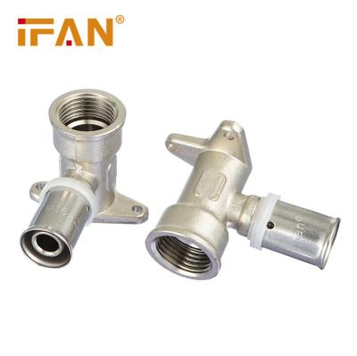 China Anti-corrosion IFAN Floor Heating System Plumbing Fitting PEX 16-20mm Female Thread Seated Elbow PEX Press Fitting for sale