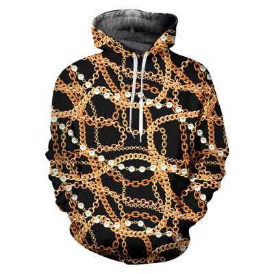 China Baroque Luxury Fashion Anti-wrinkle Polyester Men's 3D Printing Oversized Hoodie Sweatshirts for sale