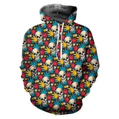 China High Quality Polyester OEM/ODM Anti-Wrinkle Skull Top Hoodie Digital Printing Hoodie Sweatshirts Wholesale for sale