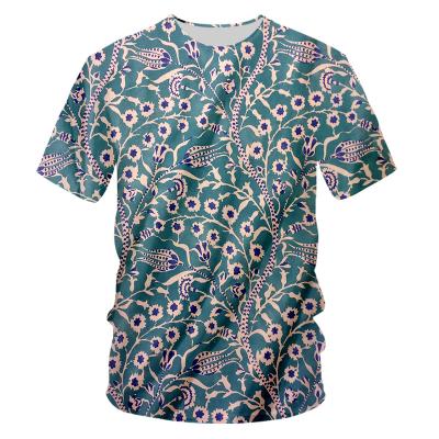 China Anti-wrinkle 2022 summer fashion T-shirt for men/women 3d printing flower MOQ=1 dropship wholesale for sale