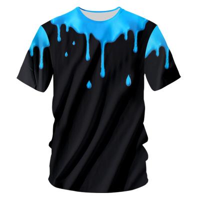 China Hot Selling Anti-Wrinkle OEM 3D Printed T Shirt Polyester Wrinkle Resistant Custom Plus Size Men T Shirt for sale