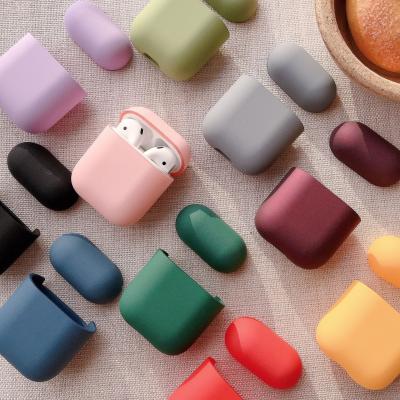 China Universal Macaron Earphone PC Case For Airpods 2/1, Candy Color Hard Shell Box For Apple Airpods Protective Cases for sale