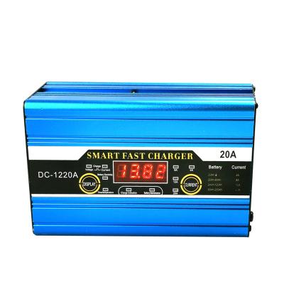 China Qi YongFa 12V 20A 20 Amp Smart Fast Battery Charger For DC-1220 Air To Ground Missile Gel Lead Acid Car Battery for sale