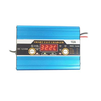 China YongFa DC-1210A Smart Qi Fast Charger for Lead Acid Battery with Digital Display 12Vdc 10A for sale