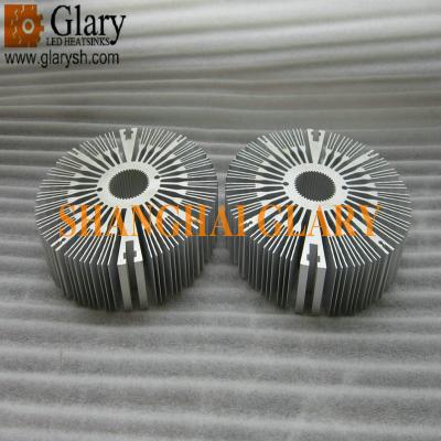 China GLR-HS-871 170mm round aluminum extrusion heatsink, led cooler for sale