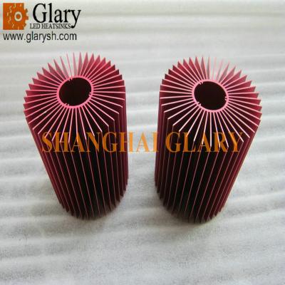 China GLR-HS-720 red anodized round led cooler, 3.75