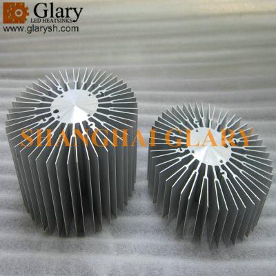 China GLR-HS-2300 139mm high power extrusion led heatsink, round aluminum led cooler for sale