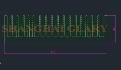China GLR-CHS-002 155mm aluminum heat sink profiles for sale