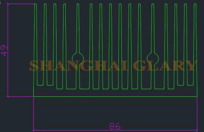 China GLR-CHS-004 86mm aluminum heat sink profiles for sale