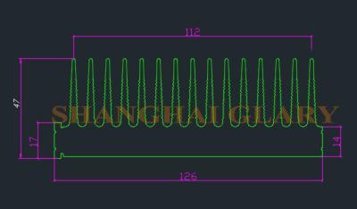 China GLR-CHS-005 126mm aluminum heat sink profiles for sale