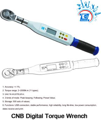 China Repair Hand Tool Battery Type Digital DIY Tools 10nm to 2000nm Electronic Torque Wrench for sale